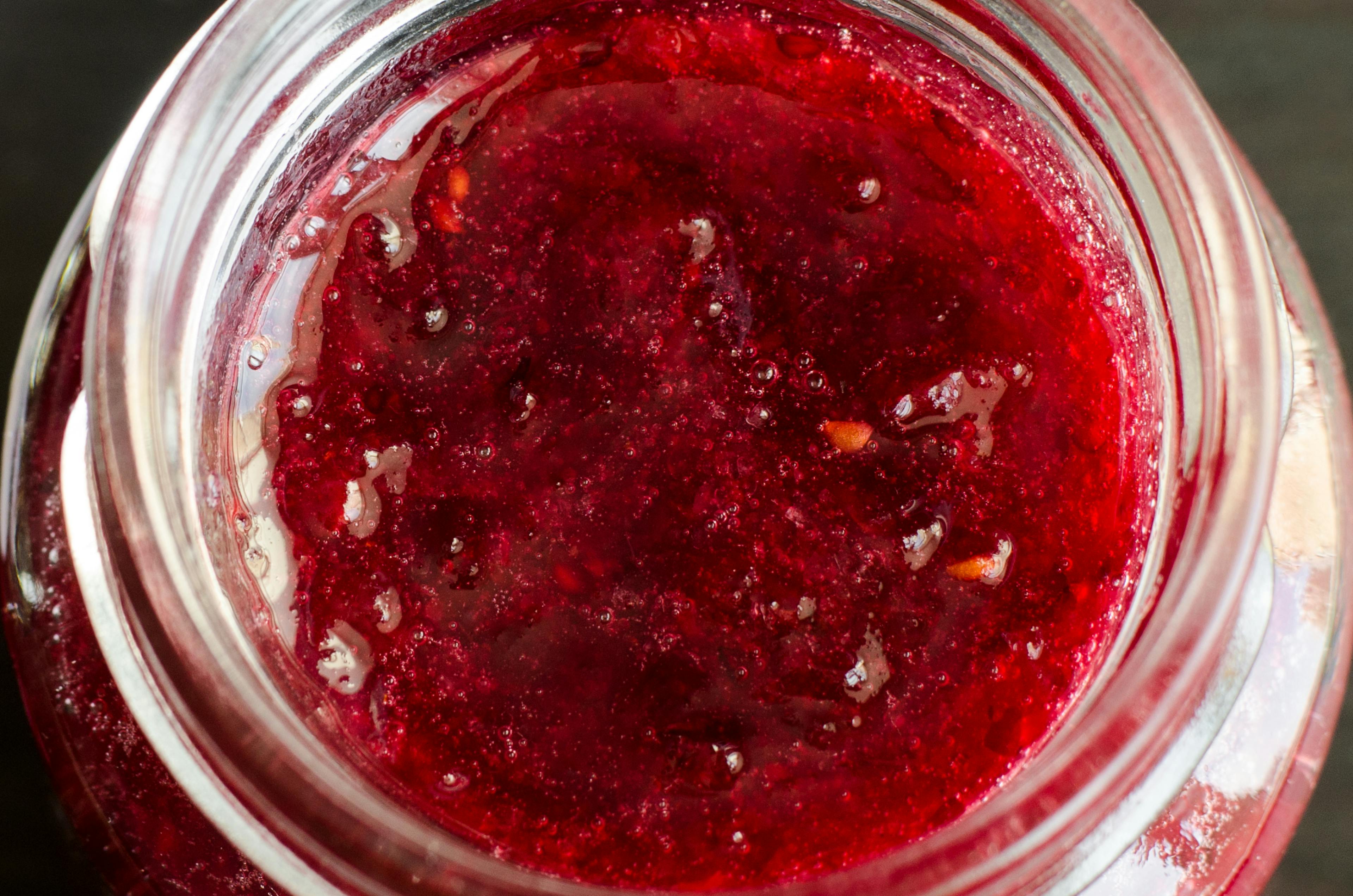 Red scrub in a jar